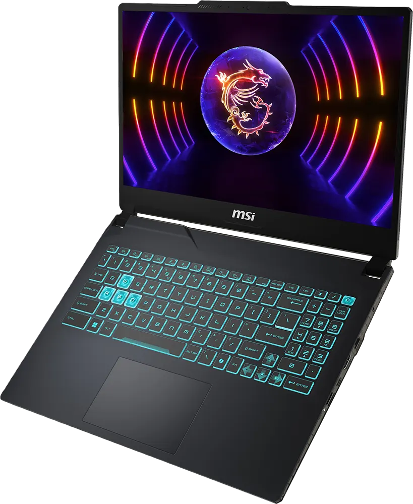 لاب توب للألعاب ام اس اي سايبورج 15 A13UDX-1833XEG، معالج انتل ® كور™ I7-13620H، الجيل الثالث عشر، رامات سعة 16 جيجابايت، هارد ديسك SSD سعة 512 جيجابايت، بكارت شاشة NVIDIA® GeForce RTX™ 3050 سعة 6 جيجابايت GDDR6، شاشة FHD مقاس 15.6 بوصة، نظام تشغيل دوس، أسود