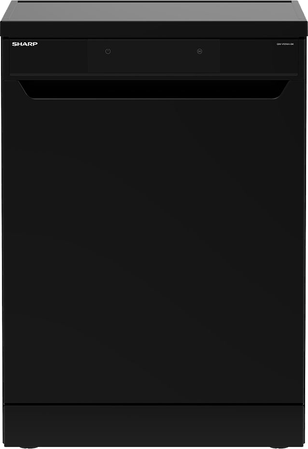 غسالة أطباق شارب، 60 سم، 14 فرد، انفرتر، 10 برامج، شاشة ديجيتال، أسود، QW-V1014A-BK