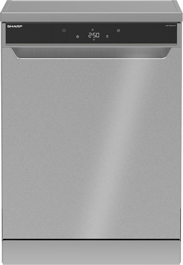 غسالة أطباق شارب، 60 سم، 14 فرد، انفرتر، 10 برامج، شاشة ديجيتال، استانلس، QW-V1014A-SS