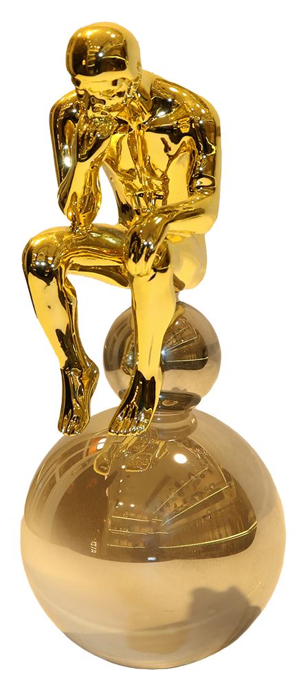 Golden Man Shaped Office and Home Decorations, Gold, Model 19-8 AMK