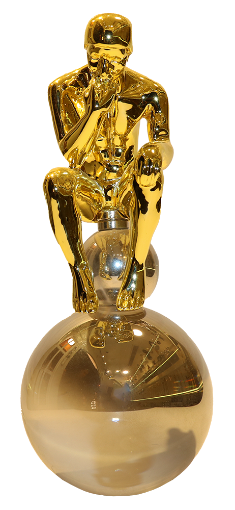 Golden Man Shaped Office and Home Decorations, Gold, Model 19-8 AMK