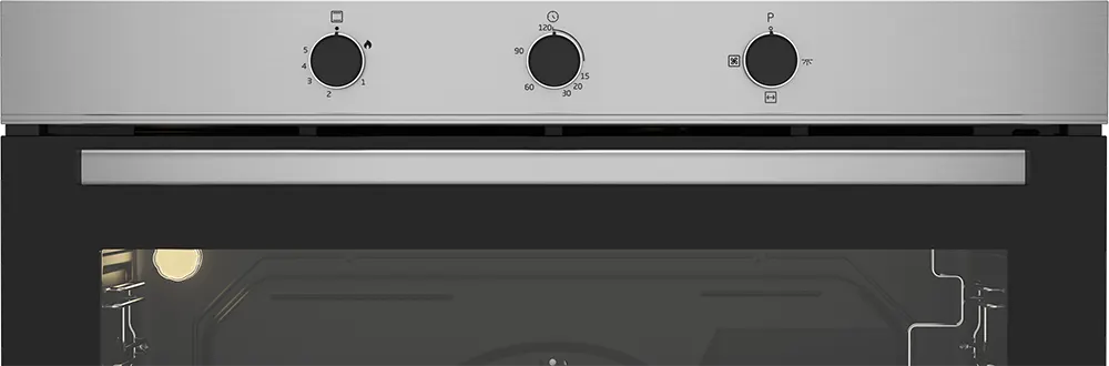 Beko Classic 90cm Built-in Gas Oven, Cooling Fan, Full Safety, Black*Silver, Model BBWHT12106XS