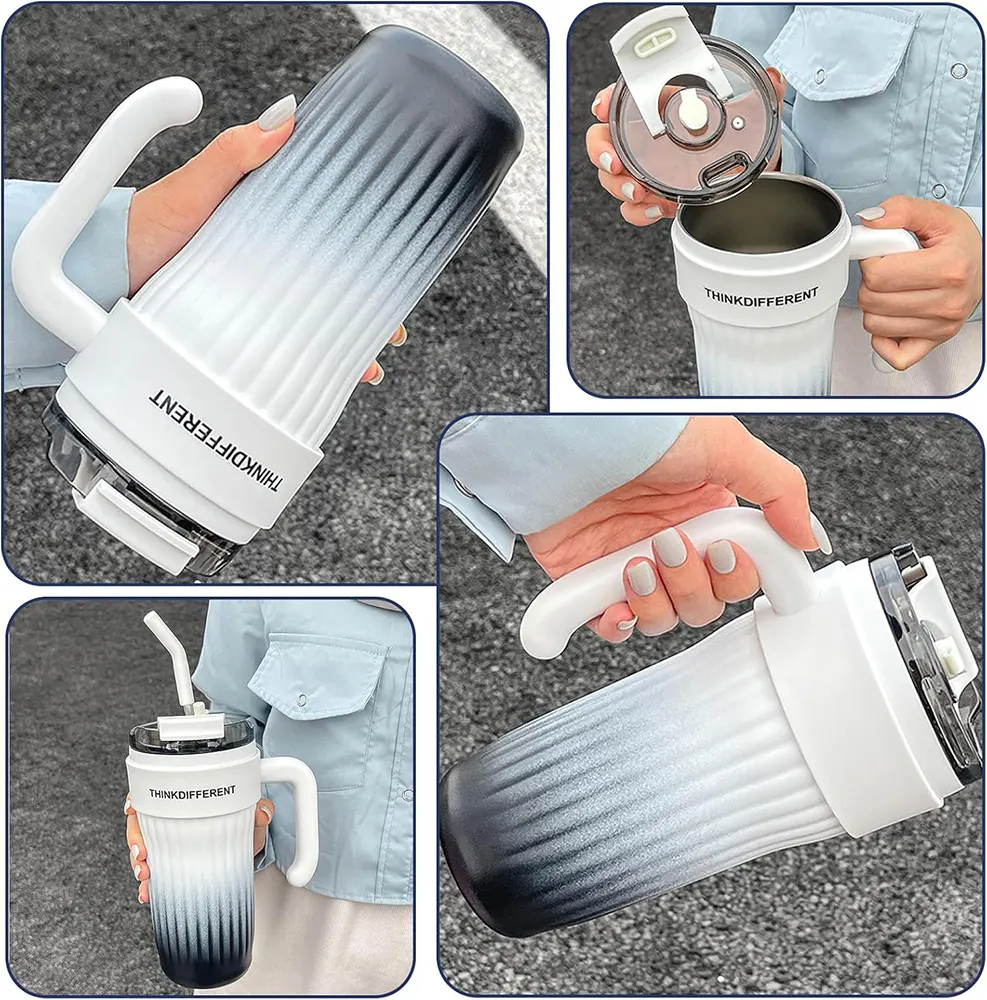 Stainless Steel Thermos Flask, 1.18L, Assorted Colors, Model 2845