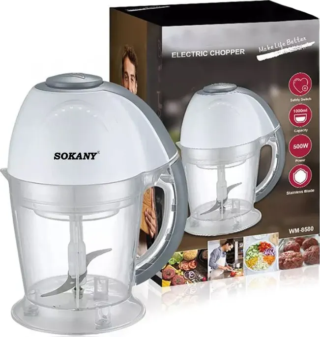 Sokany Vegetable Chopper 500W, 1L, White, Model WM-8580