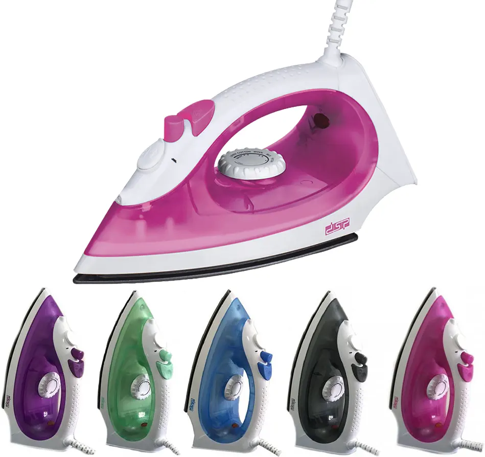 مكواة ملابس بخار دي اس بي 1800 وات، قاعده غير لاصقة، ألوان متعددة، موديل KD1066