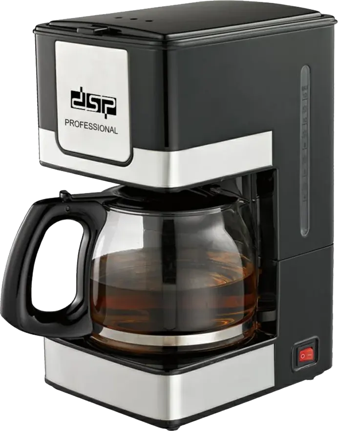 DSP American Coffee Maker, 800 Watt, 12 Cup Capacity, Black, Model: KA3024