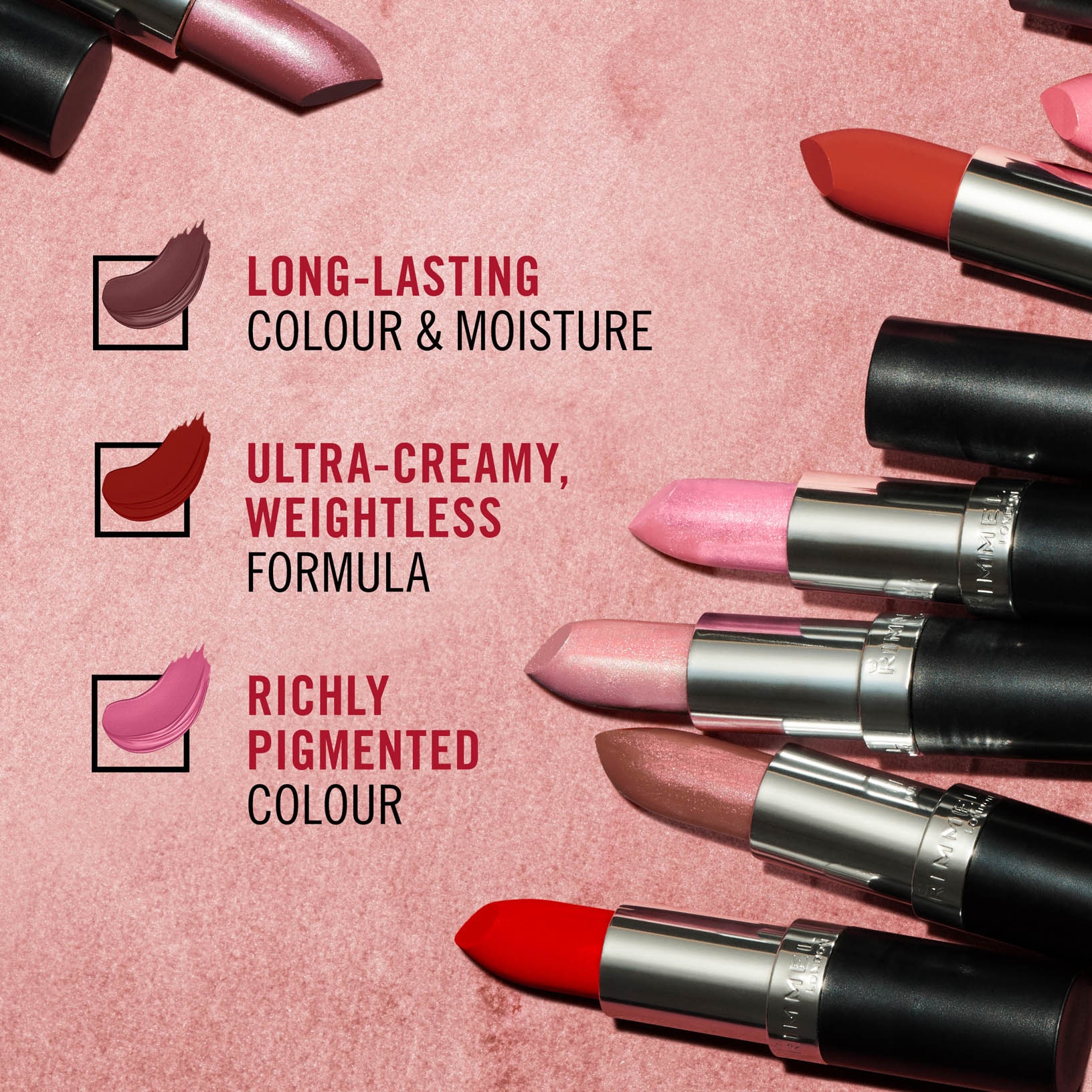 Rimmel Lasting Finish Lipstick, 390 Plush Pink