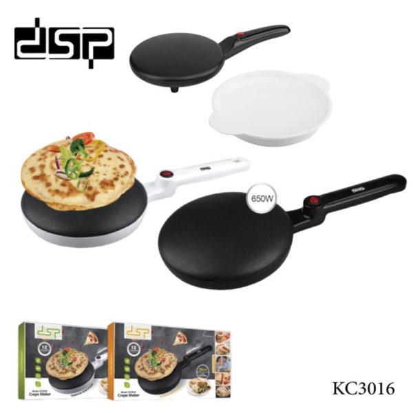 DSP Crepe Maker, 650W, 20cm, White, KC3016