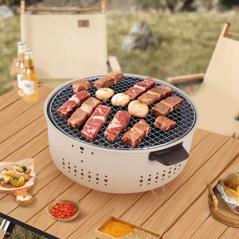 Multifunctional Charcoal Grill, Stainless Steel, 26-107