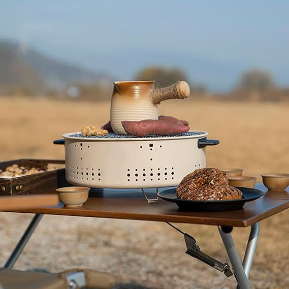 Multifunctional Charcoal Grill, Stainless Steel, 26-107
