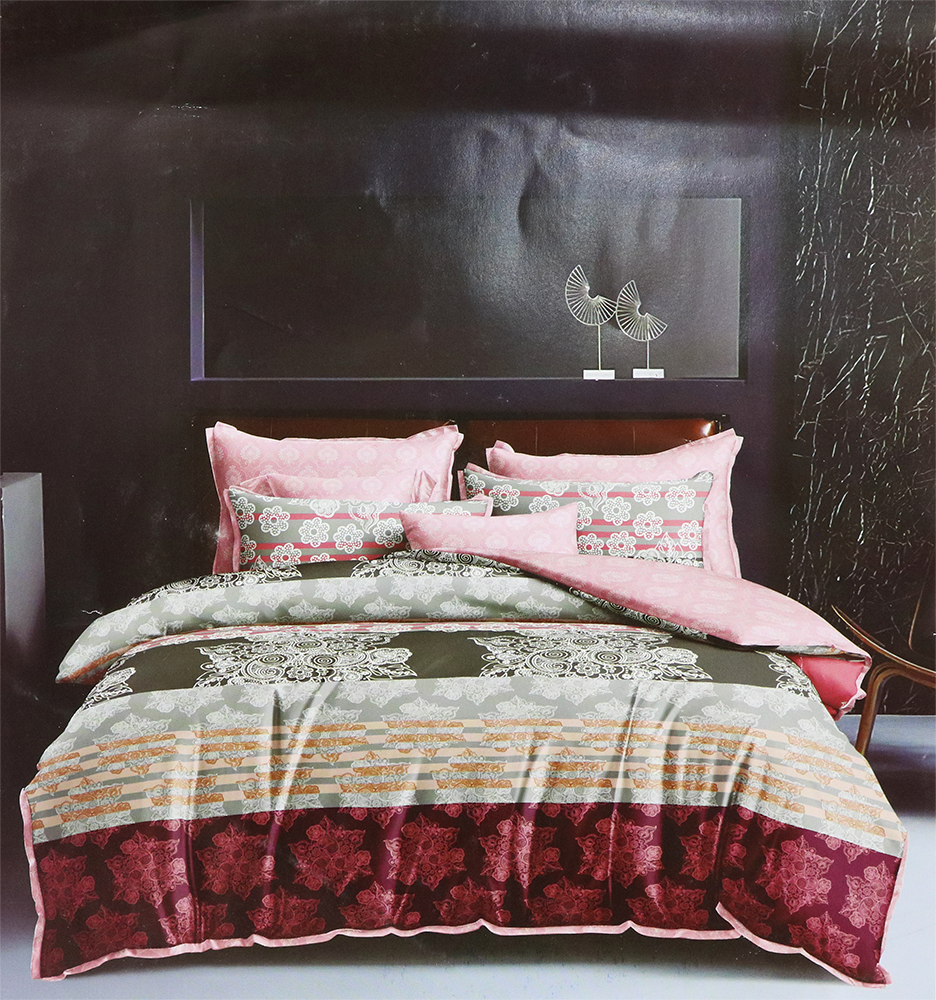 Guzel Bed Sheet Set , Size 250*230 cm , 4 Pieces, Multiprint
