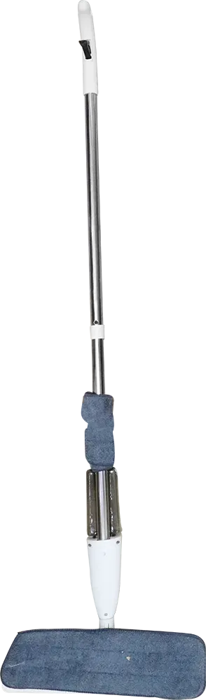 ممسحة ارضيات باركيه برشاش  مياه، يد استانلس ستيل، ابيض*رمادي، موديل 26-103