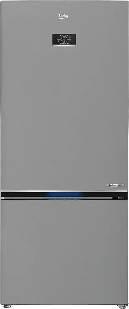 Beko Combi No Frost Refrigerator, 590 Liters, 2 Doors, Digital Screen, Inverter Motor, Silver, RCNE590E35ZXP2