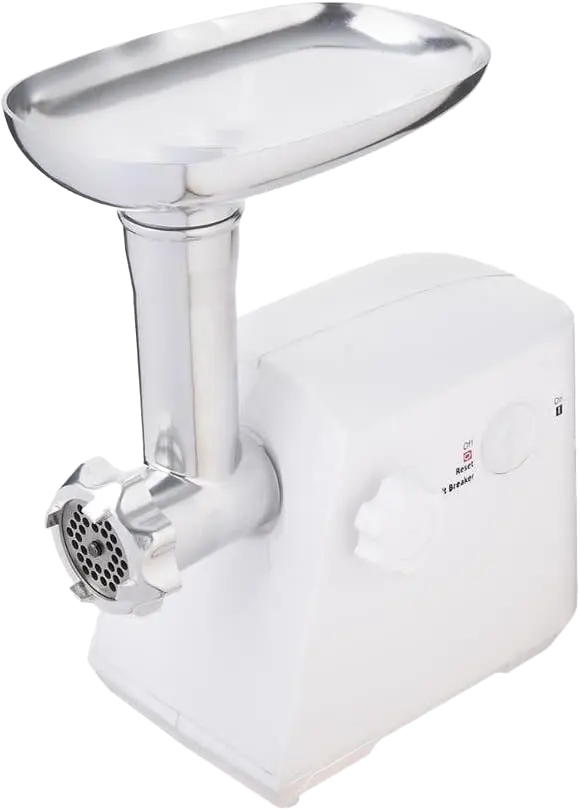 مفرمة لحوم ان اي سي، 1500 وات، موتور نحاس، أبيض، NEM1500WM