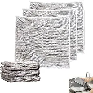 قطعة قماش سلكية لغسل الأطباق،  5 قطع