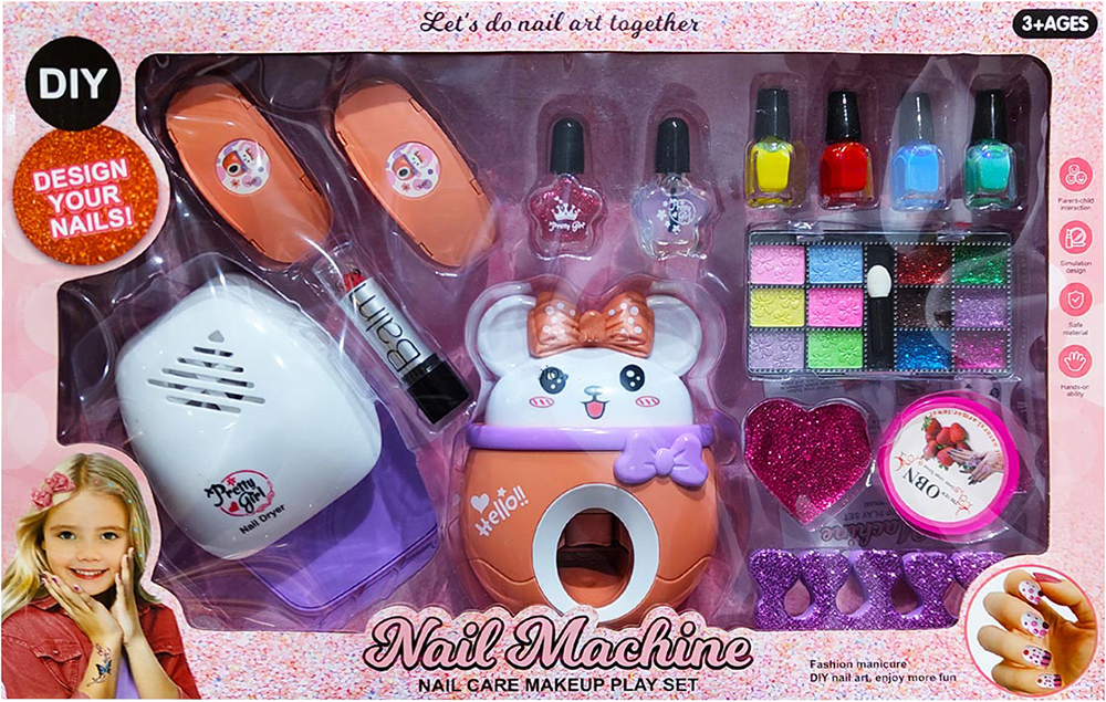 Girls Nail Makeup and Manicure Game, with Dryer, 5-862