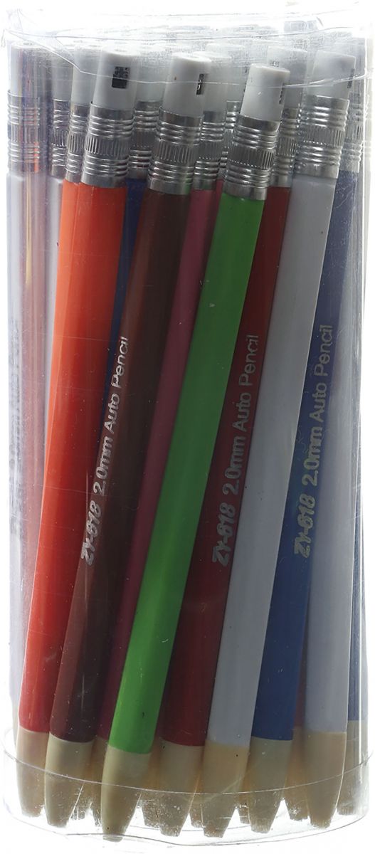 Mechanical pencil, 2 mm lead, Assorted colors ZY-618