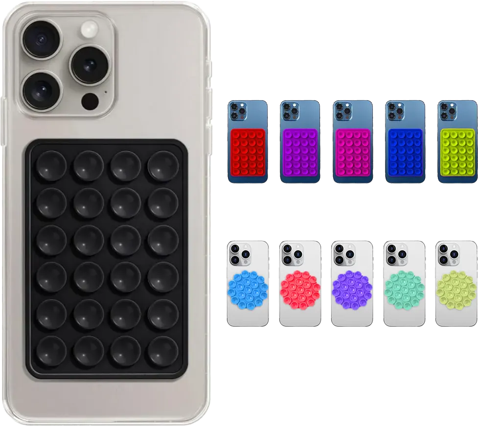 قاعدة لاصقة مزدوجة الجوانب سيليكون لجراب الموبايل، متعدد الاشكال والالوان