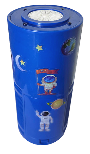 Bubbles Gun Game Fireworks Design, Blue, Model 456-18