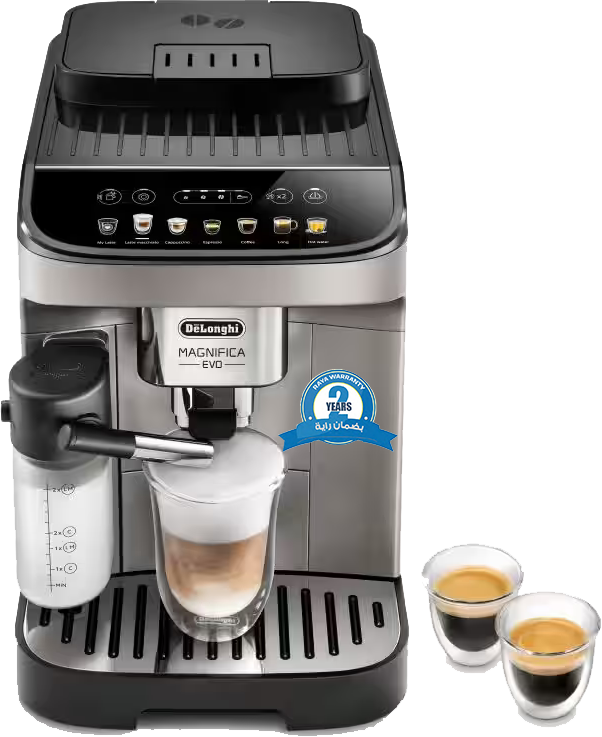 ماكينة تحضير القهوة والإسبريسو ديلونجي ماجنيفكا ايفو صناعة روماني، 1450 وات، 1.8 لتر، تيتانيوم، ECAM290.81.TB ( ضمان راية )