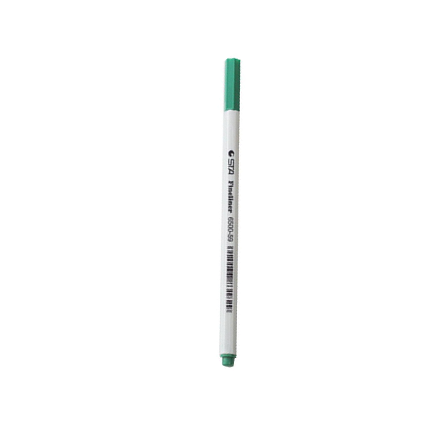 STA Fineliner Pen Dark Green No.6500-59