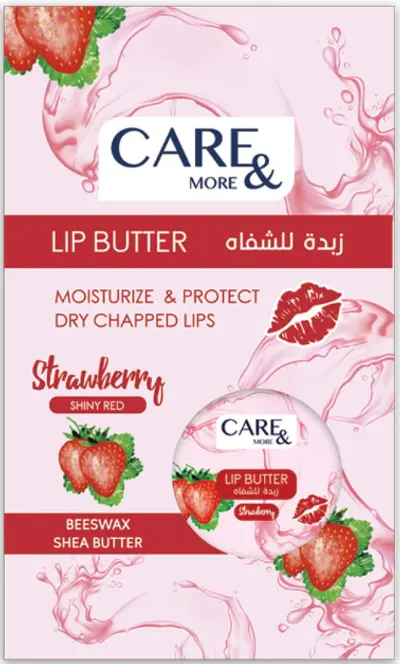 Care & More Strawberry Lip Butter, 20G