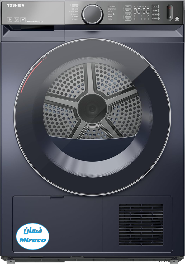 مجفف ملابس توشيبا، 10 كيلو ، انفرتر، شاشة ليد، TD-BK112GHEG (MK) (بضمان ميراكو)