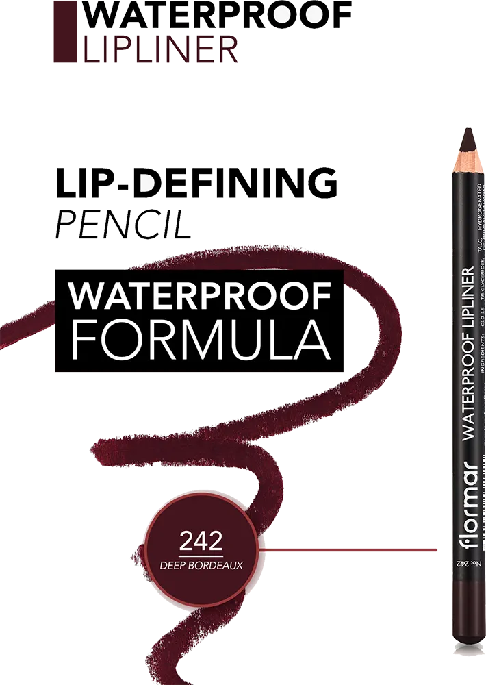 Flormar Waterproof Lipliner, 242 Deep Bordeaux