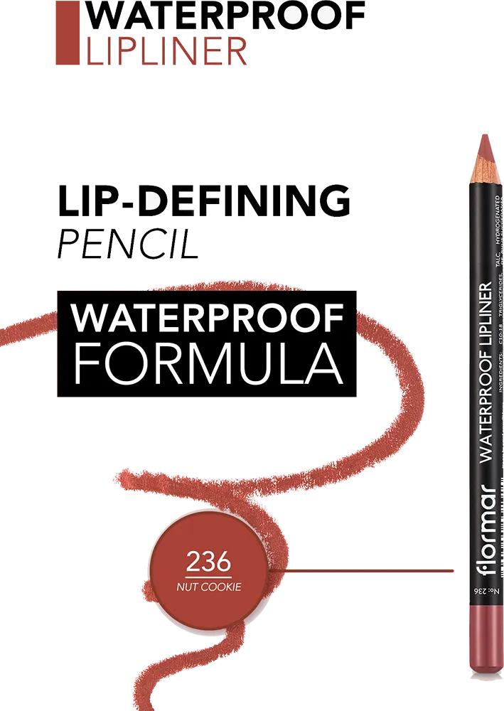Flormar Waterproof Lipliner, 236 Nut Cookie