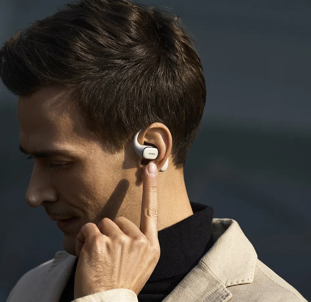 Huawei FreeArc Earbuds , Bluetooth 5.2, Water Resistance, Up to 28Hrs Battery , Grey