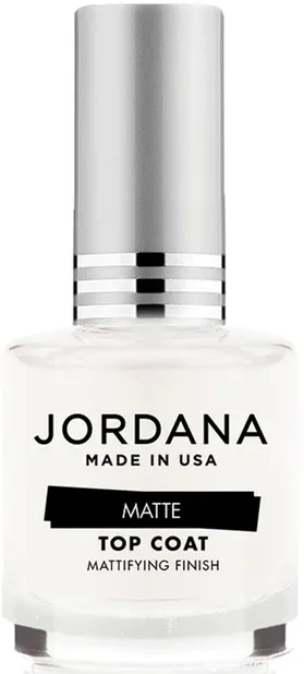 طلاء أظافر معالج مطفي توب كوت من جوردانا، درجة لون 421 جيه، 15 مل