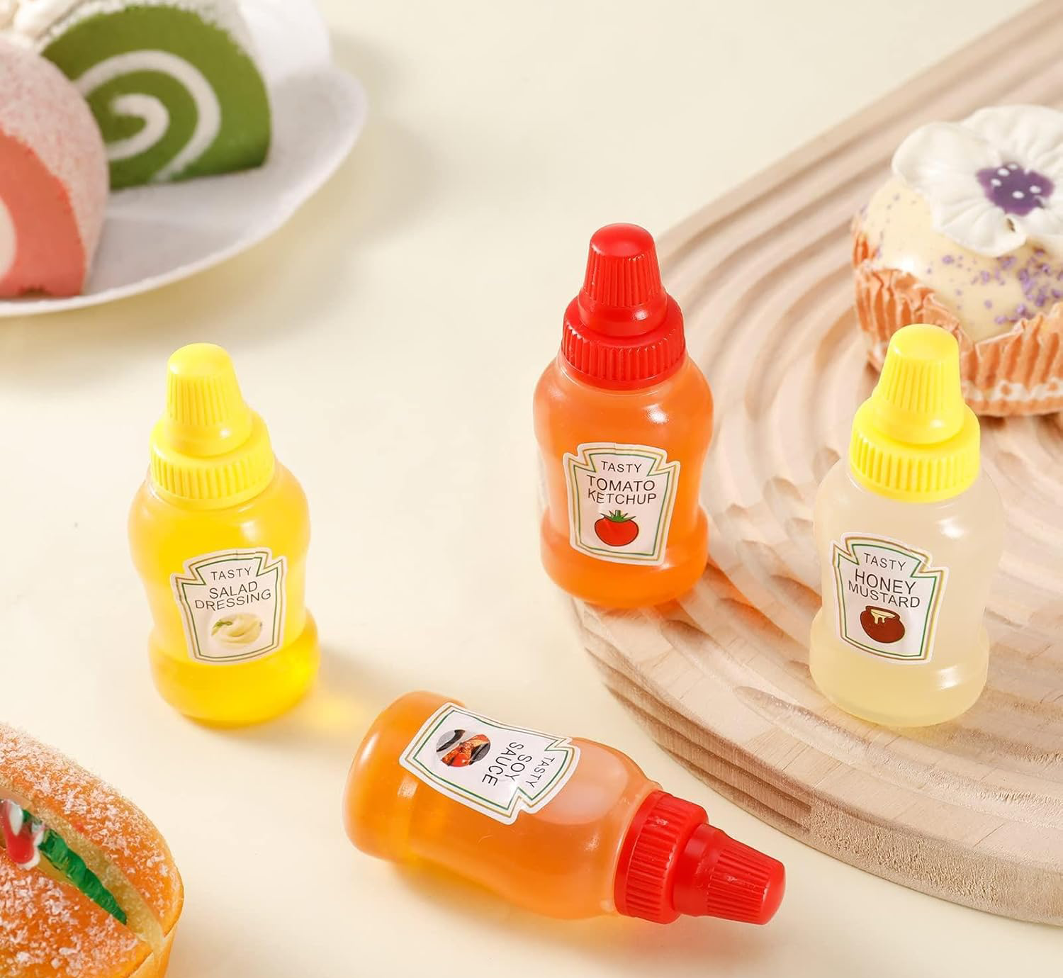 Mini Ketchup Bottle Set, 2 Pieces, Plastic