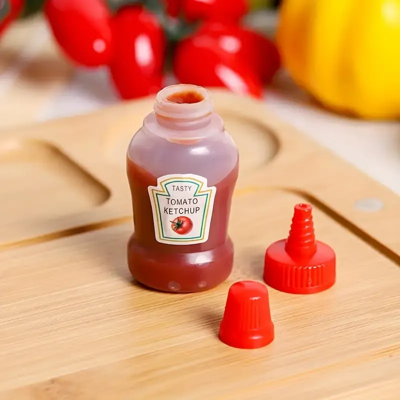 Mini Ketchup Bottle Set, 2 Pieces, Plastic