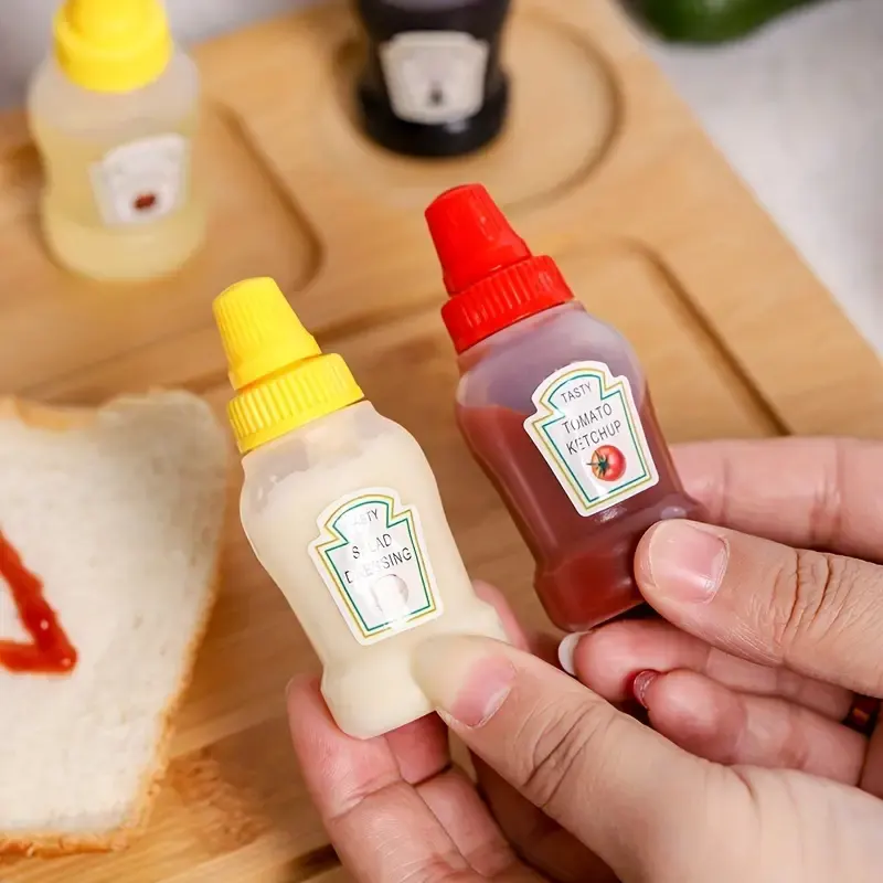 Mini Ketchup Bottle Set, 2 Pieces, Plastic