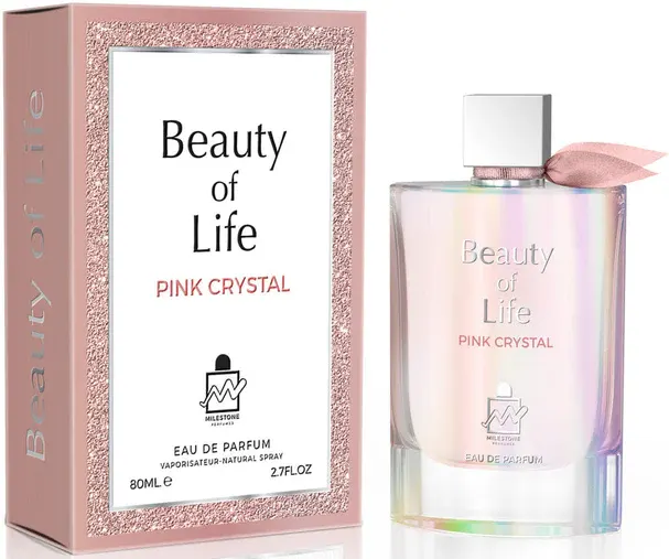 عطر بيوتي اوف لايف بينك كريستال من مايلستون للنساء او دي برفان، 80 مل