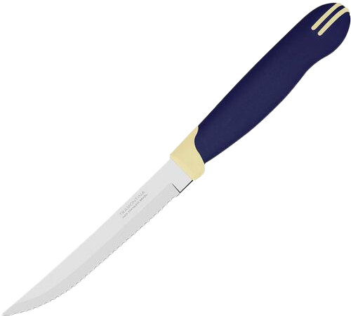 Brazilian serrated knife, blue handle, 23500-115