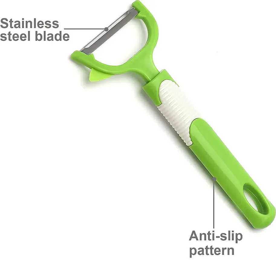 Stainless steel potato peeler with silicone handle - multi Shape