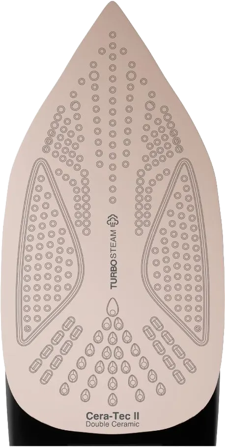 مكواه ملابس بخار ميانتا 2400 وات، قاعدة سيراميك، اسود * ذهبى، موديل SI181640A