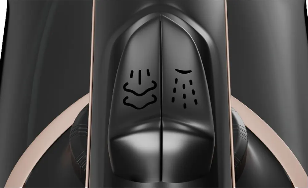 مكواه ملابس بخار ميانتا 2400 وات، قاعدة سيراميك، اسود * ذهبى، موديل SI181640A