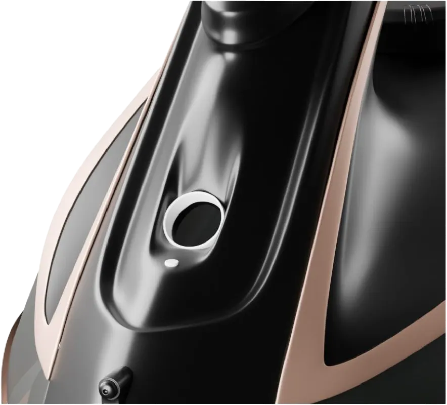 مكواه ملابس بخار ميانتا 2400 وات، قاعدة سيراميك، اسود * ذهبى، موديل SI181640A