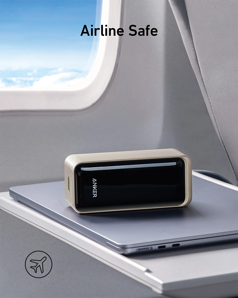 Anker Prime Power Bank, 20000mAh, 200W Fast Charging, Smart Digital Display, Golden, A13360B1