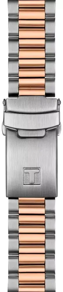 Tissot Men's Watch, Black Dial, Round Hands, Silver Stainless Steel Bracelet In Rose Gold, Analog Wrist Watch, Silver, T149.417.22.051.01