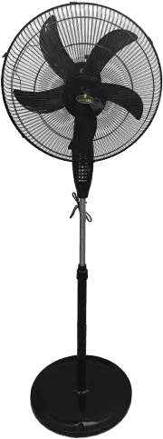 Kiriazi Stand Fan, 18 Inch, 5 Blades, 3 Speeds, Remote Control, Black, KHF18