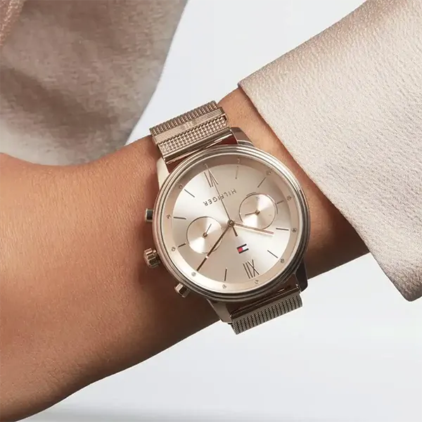 ساعة تومي هيلفيغر نسائي، عقارب، سوار ستانلس ستيل، ذهبي 1782303