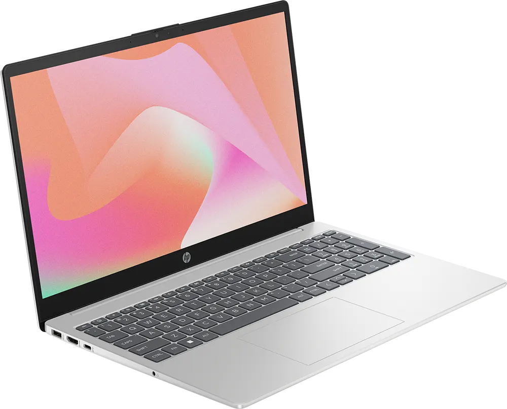 Laptop HP 15-FD0371NIA Intel Core I7-1355U, 8GB RAM, 512GB SSD Hard Disk, 15.6"FHD Display, NVIDIA® GeForce® MX570 Graphics Card, DOS, Silver
