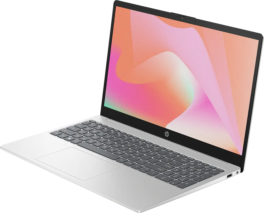 Laptop HP 15-FD0371NIA Intel Core I7-1355U, 8GB RAM, 512GB SSD Hard Disk, 15.6"FHD Display, NVIDIA® GeForce® MX570 Graphics Card, DOS, Silver