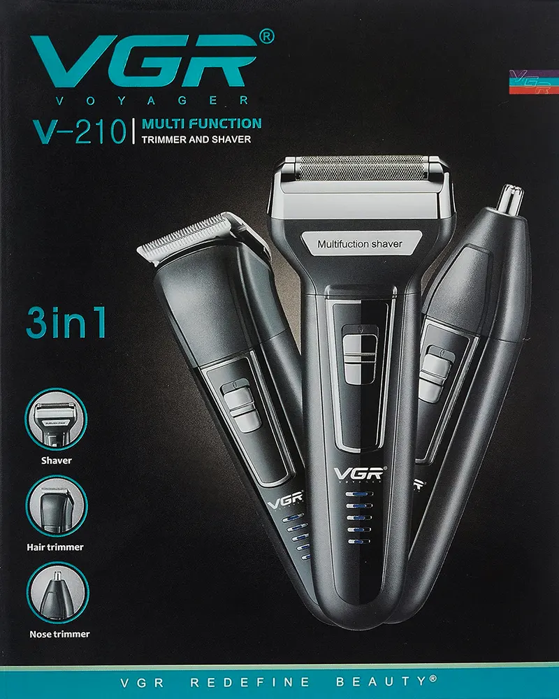 VGR Electric Hair Clipper for men, Black, V-210