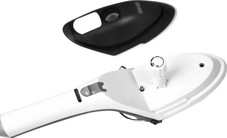 مكواة ملابس بخار محمولة دي اس بي، 1000 وات ، قاعدة سيراميك، اسود* أبيض، KD1095