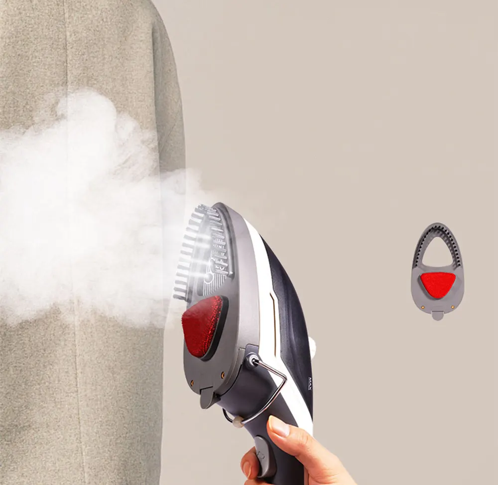 مكواة ملابس بخار محمولة دي اس بي، 1000 وات ، قاعدة سيراميك، اسود* أبيض، KD1095
