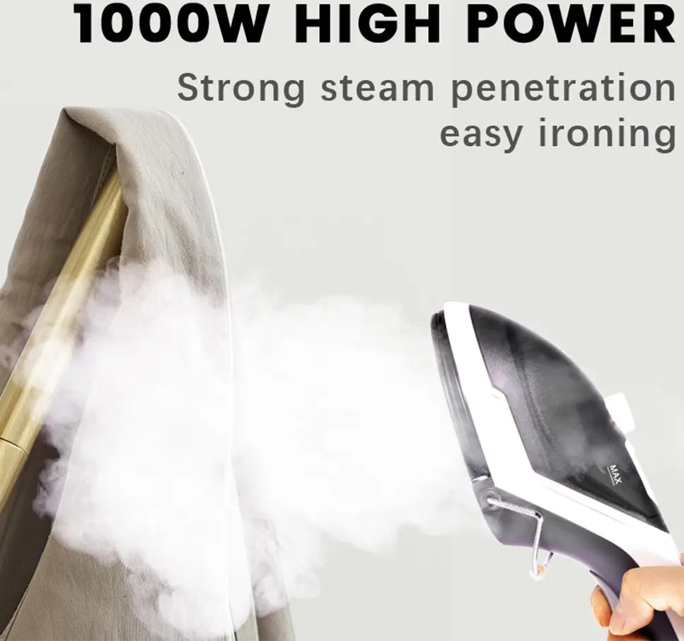 مكواة ملابس بخار محمولة دي اس بي، 1000 وات ، قاعدة سيراميك، اسود* أبيض، KD1095